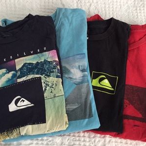 Bundle of 4 men's L-size Quiksilver t-shirts